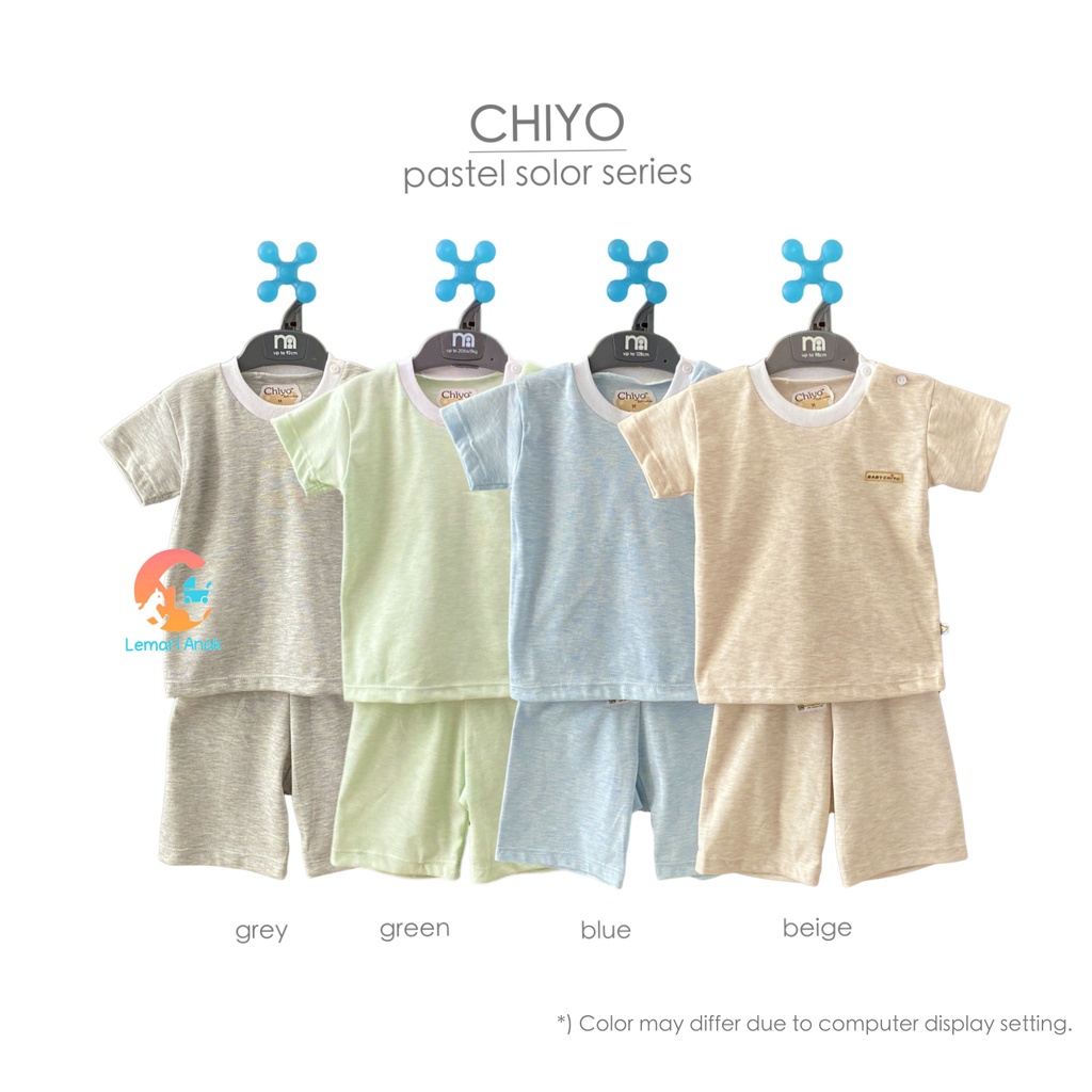 Makassar ! Setelan Oblong Pendek Chiyo Baby Pastel Color S/M ( 3 PCS )