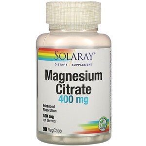 SOLARAY MAGNESIUM CITRATE 400 mg 90 Veg Caps