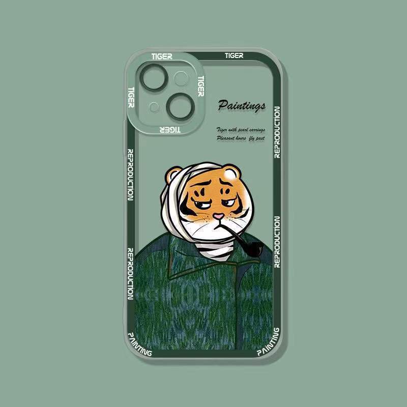 Soft Case Silikon TPU Desain Harimau Untuk Iphone 13 Pro Max / 12 / 11 / XS / XR / X / 8 / 7 / 6 Plus Mini SE 2020