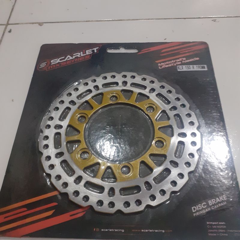 PIRINGAN CAKRAM BELAKANG  SCARLET KAWASAKI KLX BF 190mm 220mm