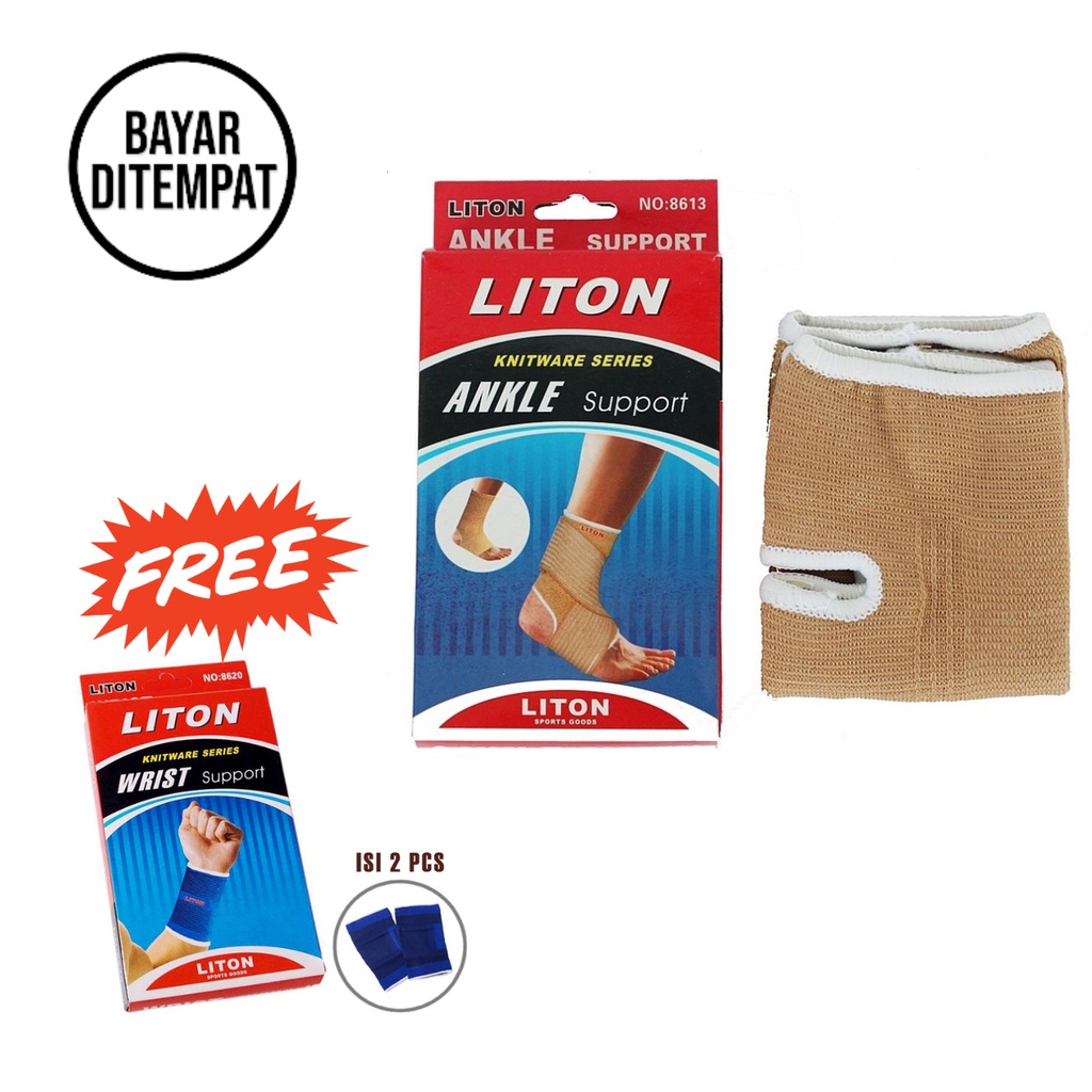 BWDO Liton Deker Pelindung Pergelangan Kaki Tumit Sehat Engkel Kaki Ankle Support Coklat + Liton Wri
