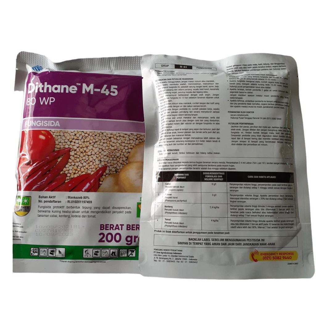 Dithane M-45 80 WP 200 Gram Fungisida Tepung, Mengendalikan Penyakit Yang Berasal Dari Jamur