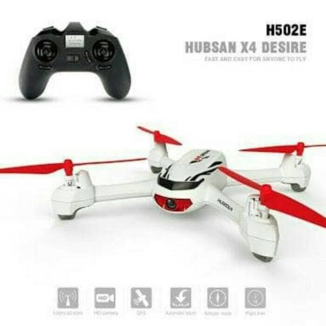 Hubsan H502E X4 Desire - Drone Quadcopter 720p HD, Baterai Li-Po 610mAh, Jarak Terbang 200m, GPS/GLONASS