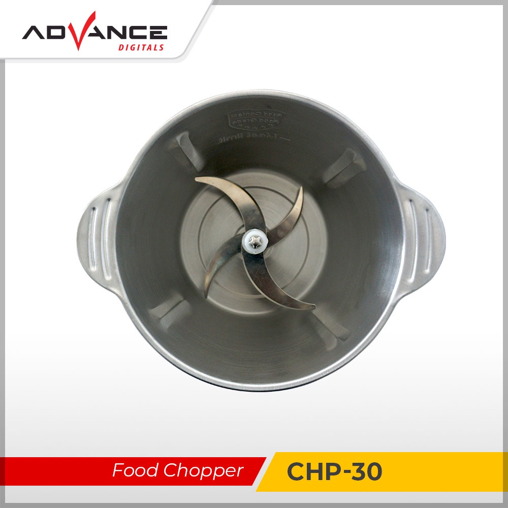 Advance Digitals CHP-30 Penggiling daging sayur buah-buah meat Chopper ukuran Besar 3LFood Grade Stainlees steel I Garansi Resmi 1 Tahun