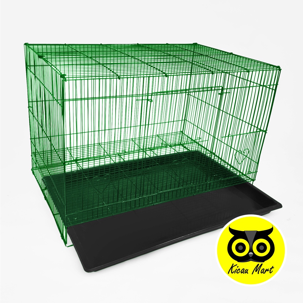 KANDANG KUCING BESI LIPAT SIZE M MEDIUM U/ KELINCI / SUGAR GLIDER / KITTEN / HAMSTER PET CAGE KDMDM-HIJAU
