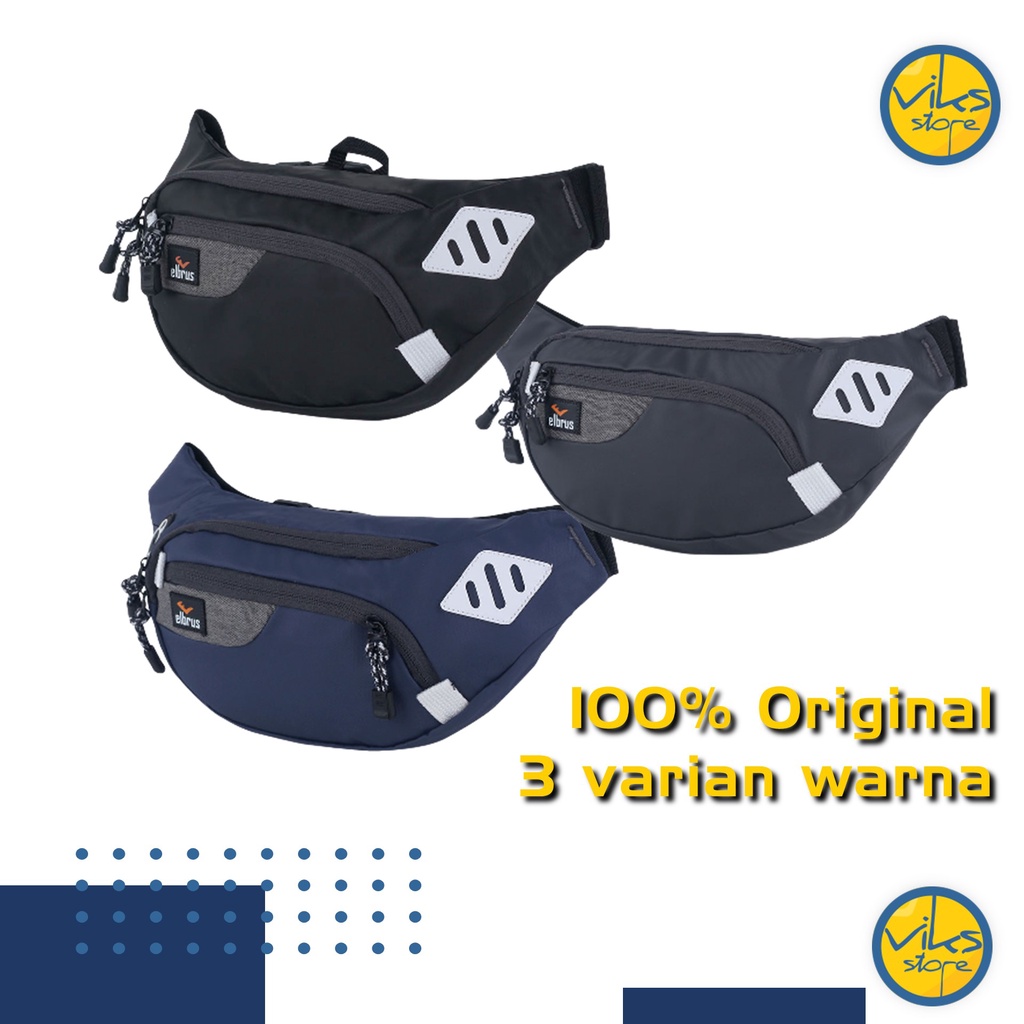 Tas Selempang Pria Cowok Elbrus Original Terbaru 2022 Waist Bag Sling Bag Slempang tas Pinggang Bahu