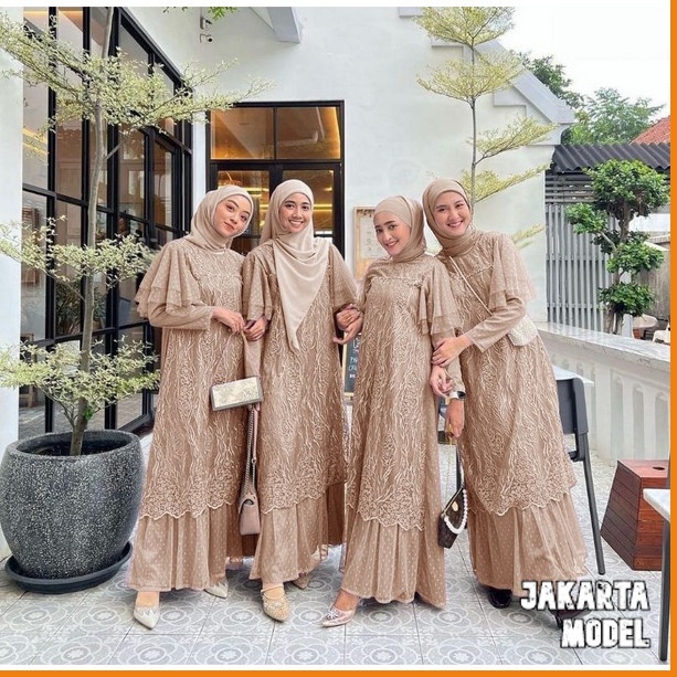 Busana Muslim Gamis Murah Gaun Pesta Muslimah Baju Pesta Wanita Kondangan Mewah Kekinian 2021 2022