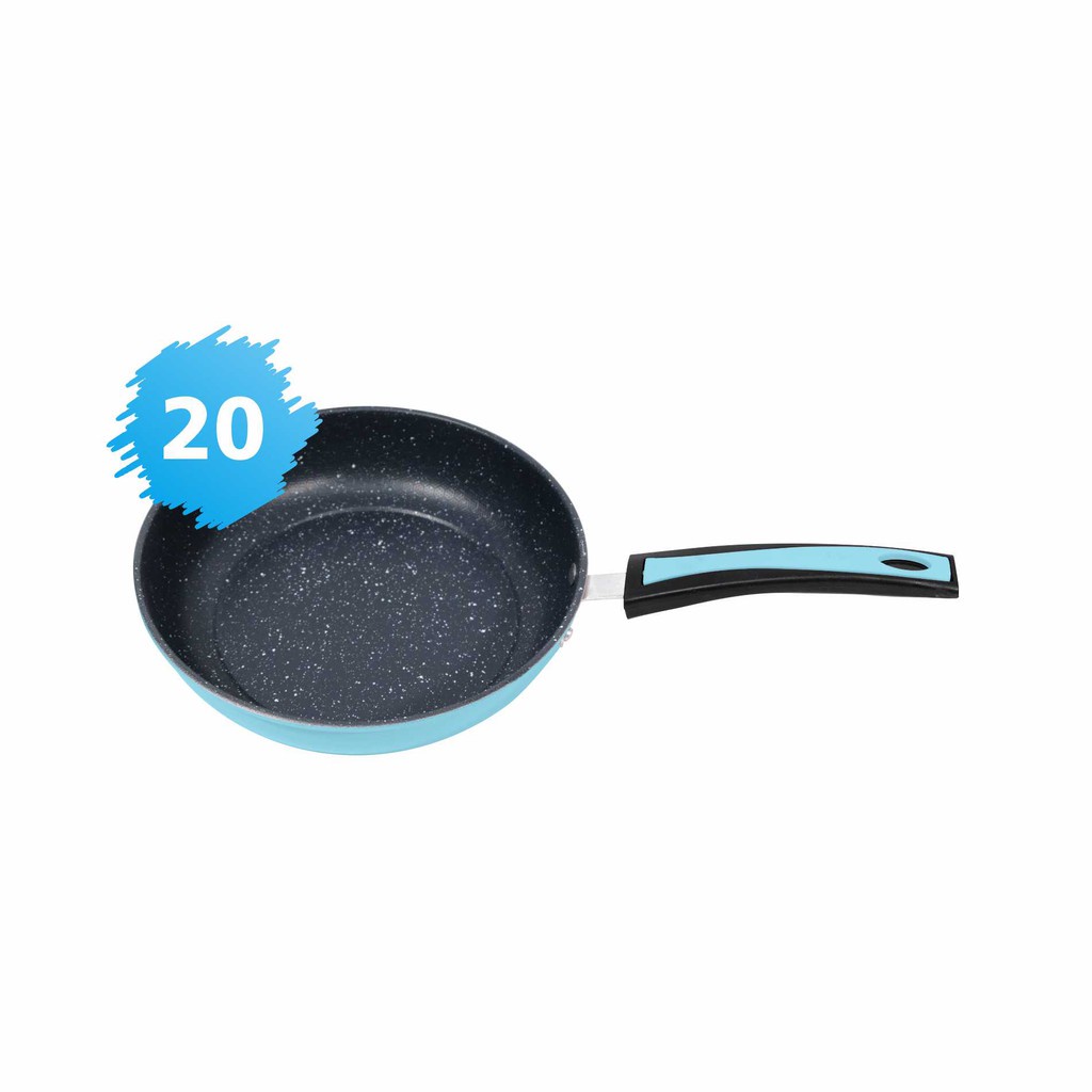 Pamosroom  Fry Pan 20cm Anti Lengket Frypan Granit Super Non Stick 20 Cm Wajan Kuali Frypan Wajan Fr