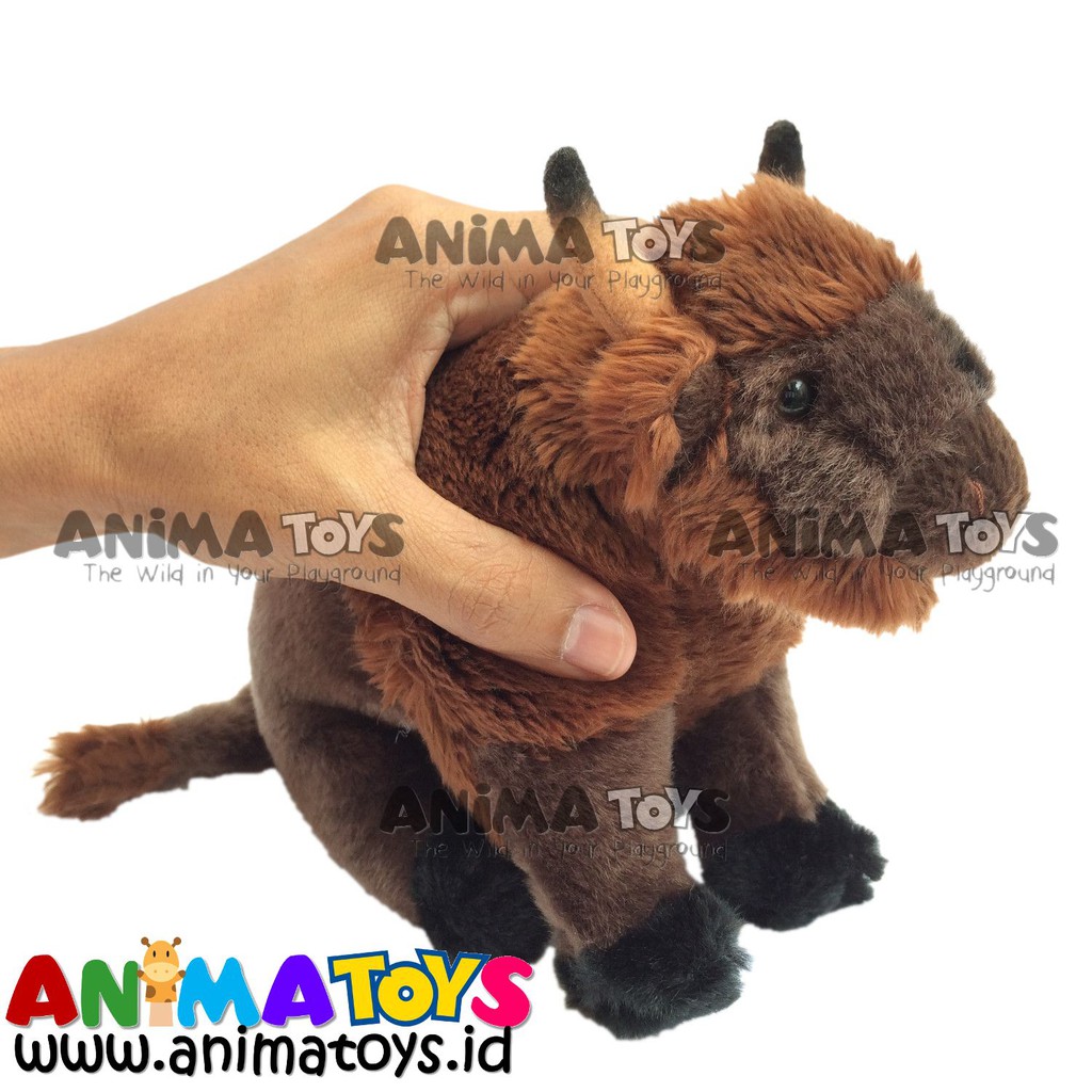 Boneka Hewan Banteng Mini Bison Animatoys Swi170 Shopee Indonesia