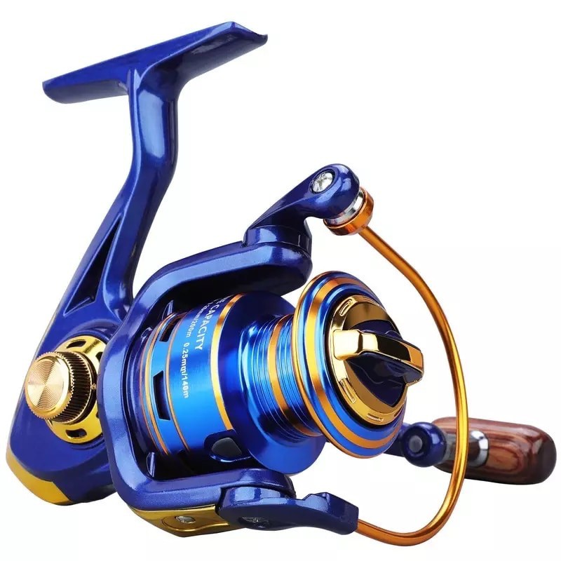 REEL 12 BB METAL SPOOL SPINNING REEL FANGSHUN FH 1000-7000 BLUE 8 KG DRAG