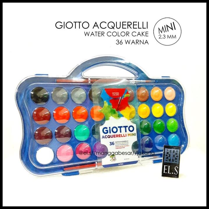 

Giotto Acquerelli Mini 36 Warna ( Water Color Cake / Cat Air )