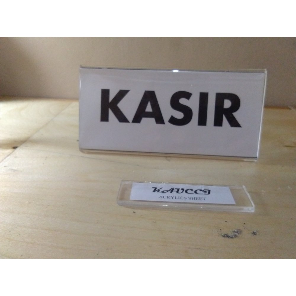 

Langsung Order Acrylic papan nama meja kasir Diskon