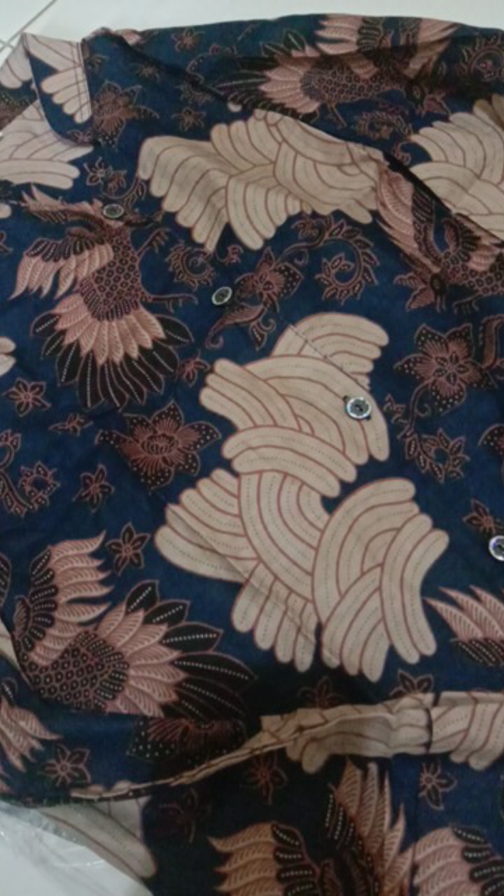 Tey-17 Batik Wanita Asj Sa Hrb026 Kenongo Kemeja Tosca Pendek