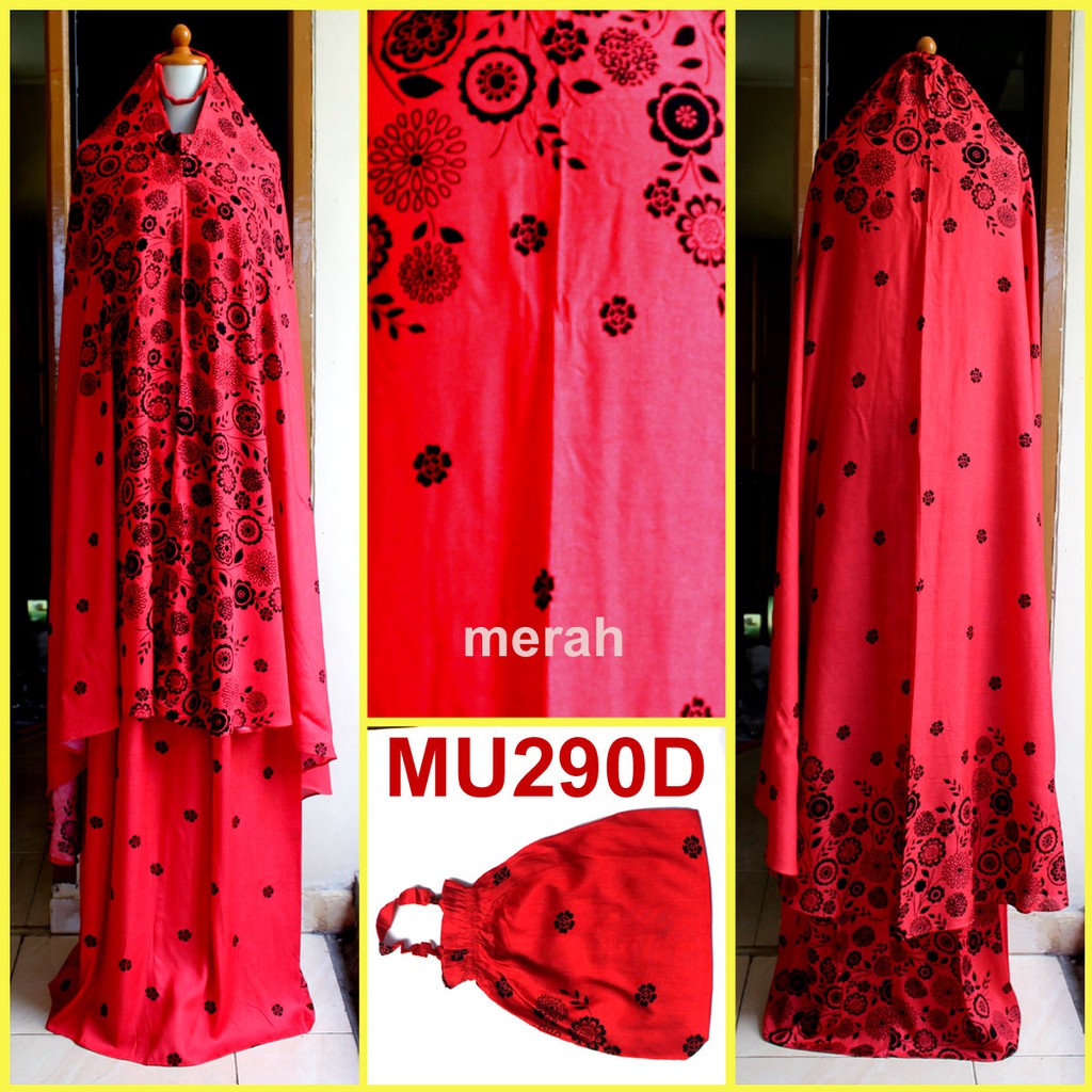 PROMO Mukena Bali MU290D (Warna: Merah)