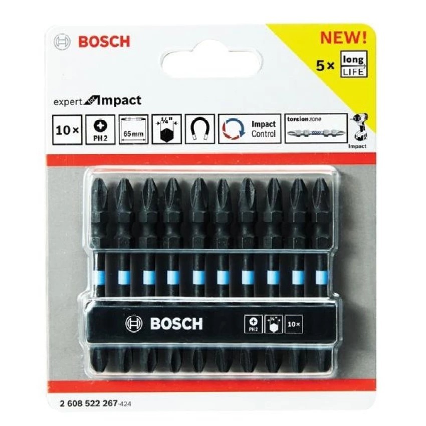 Mata Obeng Bosch Expert Impact PH 2 Black - Satuan