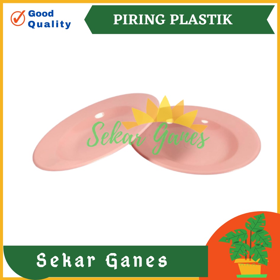 Sekarganes Lusinan Tebal Piring Plastik 8 Inch Warna Putih Pink Biru Pastel - Piring Kecil Besar Set Makan Plastik Acara Pesta Melamin Rotan Murah - Piring Plastik Lusinan Isi 12