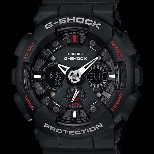 Jam Tangan Casio G Shock GA-120-1A Black Red Gshock GA120 Ori BM