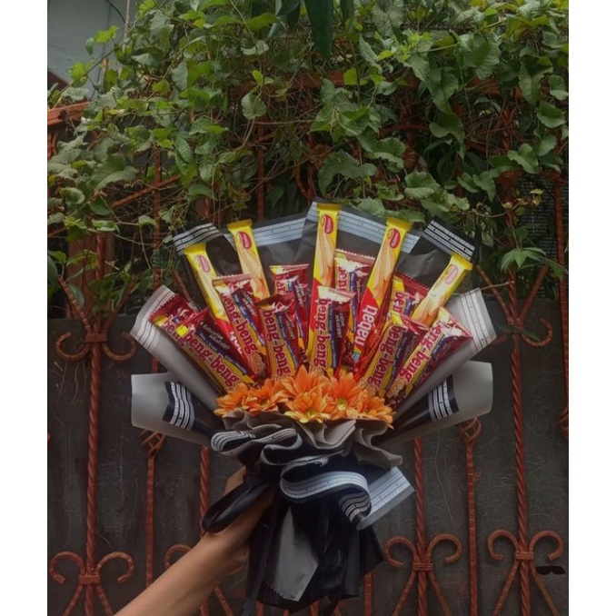 

buket uang & snack