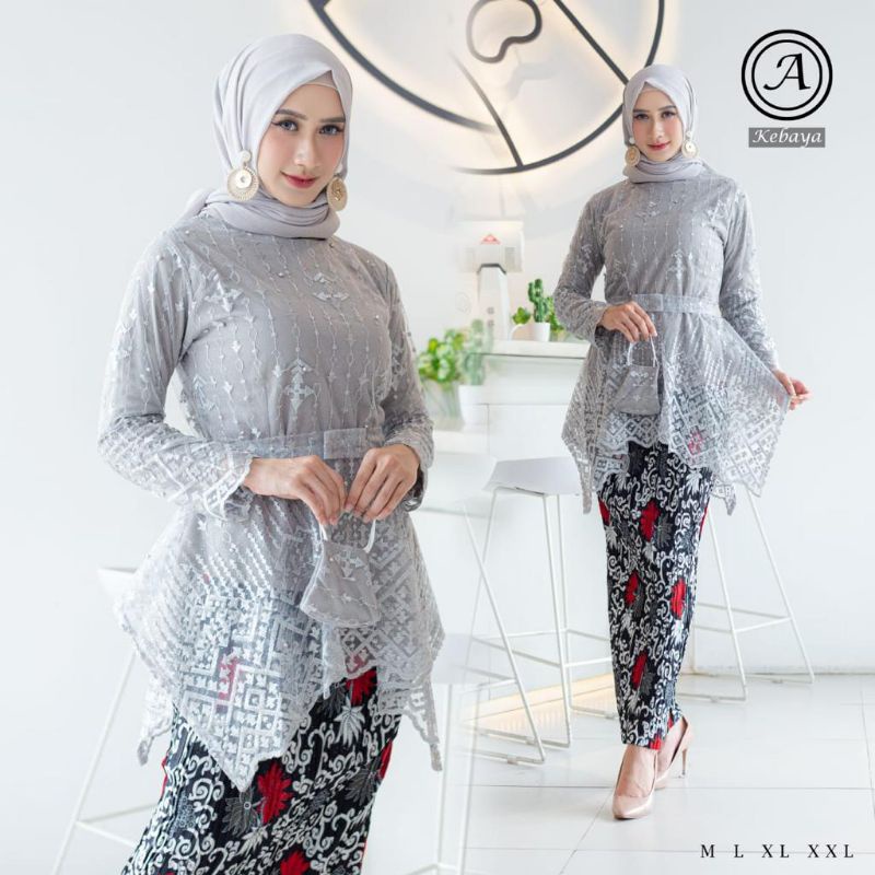 KEBAYA SAHARA // BAHAN TILLE BORDIR MUTIARA PREMIUM // BAJU PESTA // BAJU WISUDA // KEBAYA MODERN // By Assyifa Kebaya