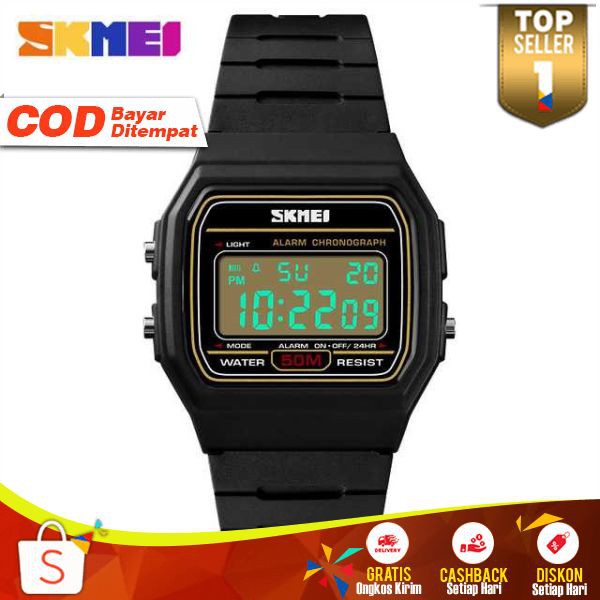 SKMEI 1412 Original Jam Tangan Pria Digital Jamtangan Cowok Skimei Waterproof Elegant Keren Terbaru