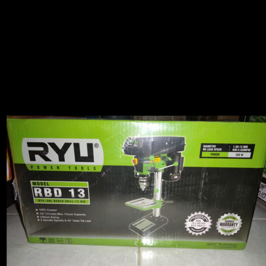 RYU BENCH DRILL 13MM RBD 13 POWER TOOLS ( RYU MESIN BOR DUDUK)