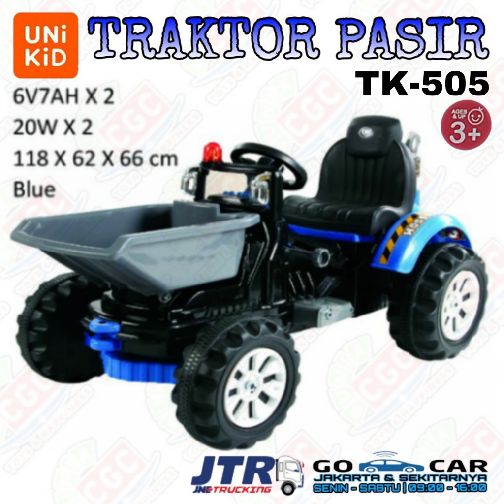 Mainan Mobil Aki Unikid TK505 Traktor Pasir Anak SNI