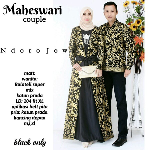 LARIS -   Baju Gamis Couple - Baju Batik Couple - Sarimbit Batik -Gamis Payung - Baju Kondangan