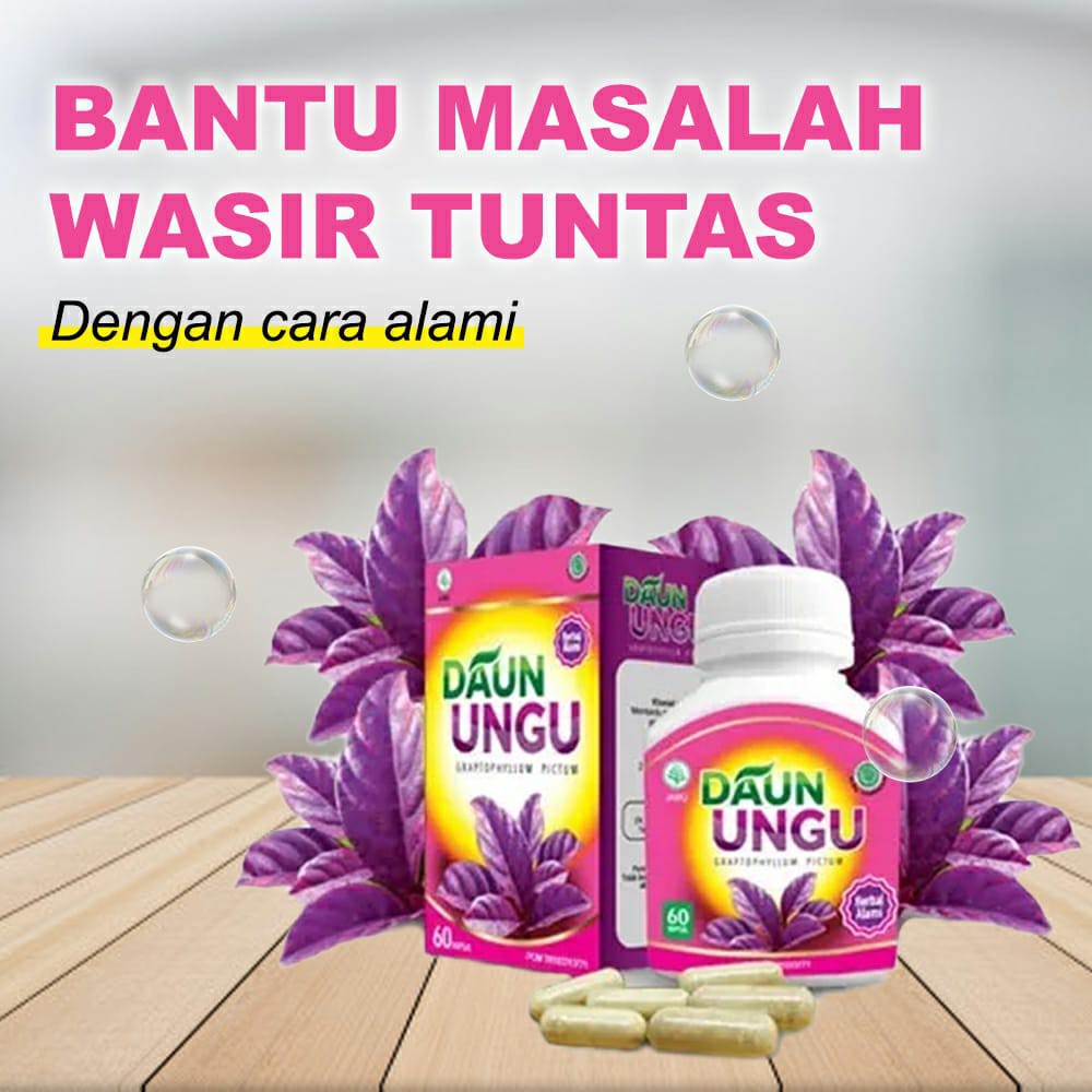 [ORIGINAL] KAPSUL DAUN UNGU PREMIUM SUPLEMEN HERBAL ATASI AMBIEN DAN WASIR