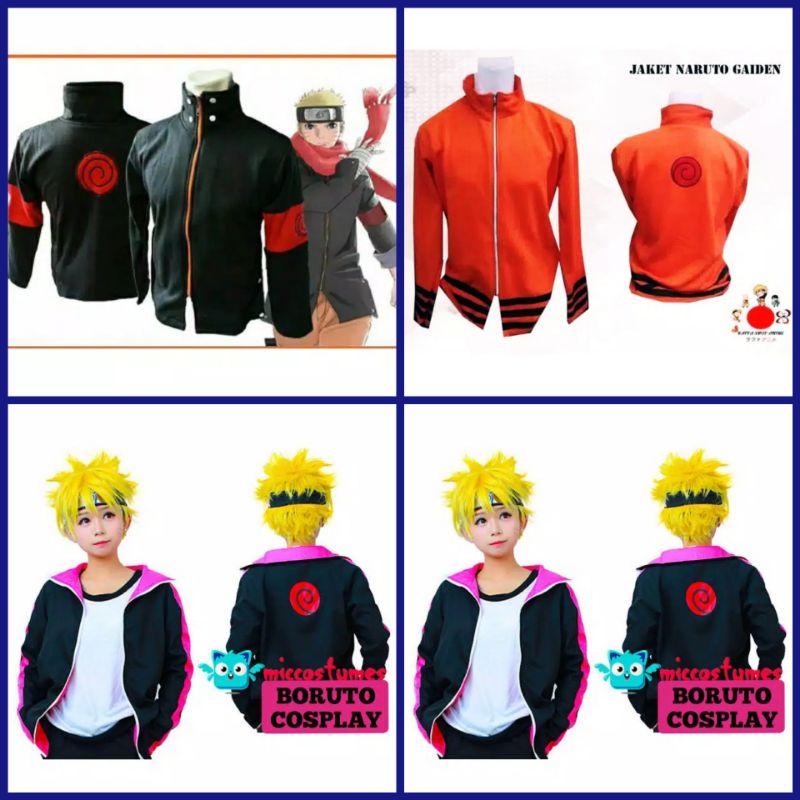 JAKET SEMI JUBAH PRIA-WANITA WIBU ANIME NARUTO BORUTO COOSPLAY TERLARIS-JAKET NARUTO THE LAST MOVIE-