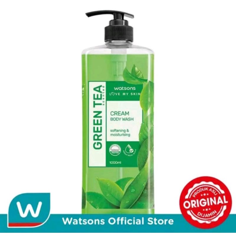 Jual WATSON CREAM BODY WASH GREEN TEA 1000ML Shopee Indonesia