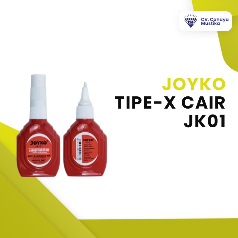 

Alat Tulis Sekolah/Alat Tulis Anak/ATK Kuliah/ATK Sekolah Tipe-Ex Cair Joyko 201 PT Malang - ATK