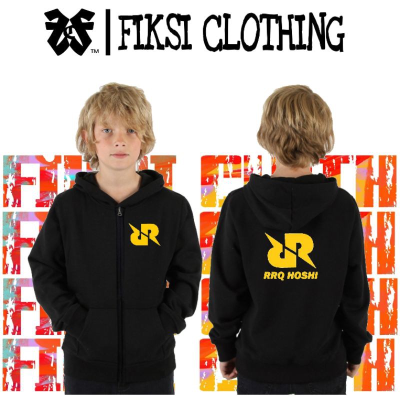 Jaket Sweater Hoodie Zipper Anak RRQ Hoshi Esports - Fiksi Clothing