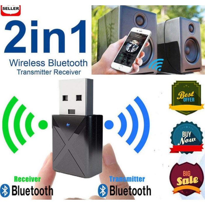 USB Dongle HiFi Audio Bluetooth 2 in 1 Alat Dongel Transmitter Receiver - KEBIDU HiFi Audio Bluetoot