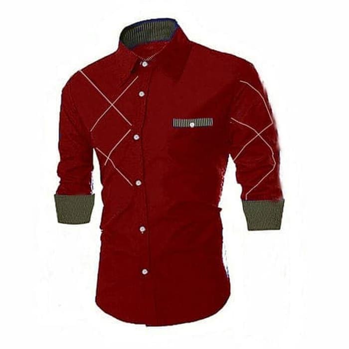 Brotherholicstore kemeja denim polos pendek baju denim pria pendek baju denim kemej