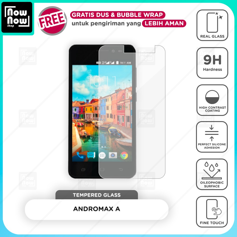 Tempered Glass Anti Gores Andromax A Screen Guard Protector 9H Kaca Temperglass