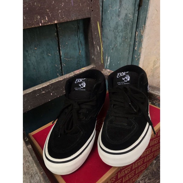 Vans Half Cab Pro Black/White Resmi Navya