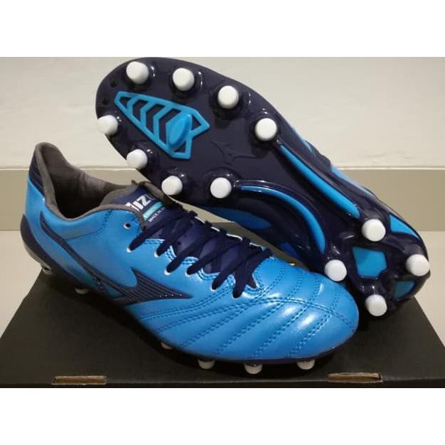 SOCCER SHOES ORIGINAL GRADE SEPATU BOLA - SOCCER MIZUNO MORELIA NEO II LEATHER BLUE - FG KUALITAS