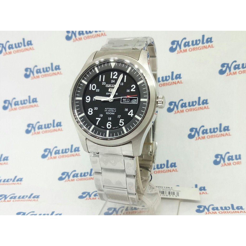 Seiko 5 Sports SNZG13K1 Automatic Black Dial - Jam Tangan Pria SNZG13