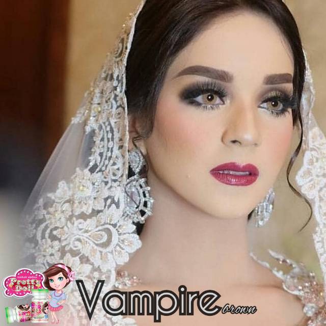 Softlens Princess Vampire Twilight Brown - Soflens Coklat Terang bisa Minus