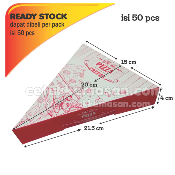 

BOX PIZZA Dus CREPES SLICE uk 2X15X4 cm Foodgrade 1 pack ISI 50 pcs