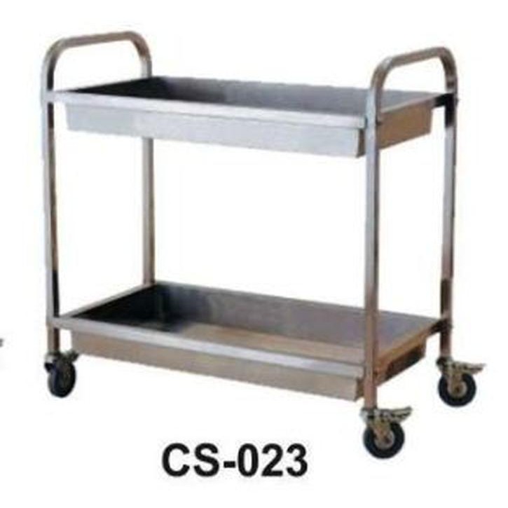 Cs-023 Stainless Steel Trolley / Troli Stainless Steel Serbaguna to