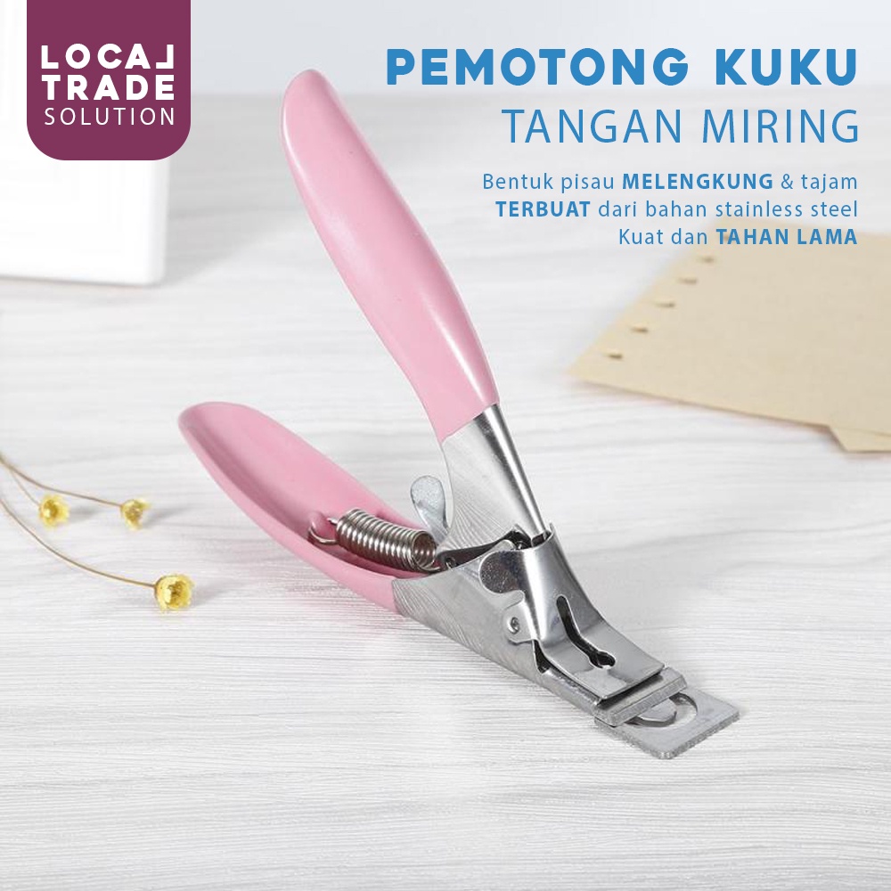 Pemotong Kuku Tangan Miring Anti Cantengan Gunting Kuku Nail Trimmer Manicure