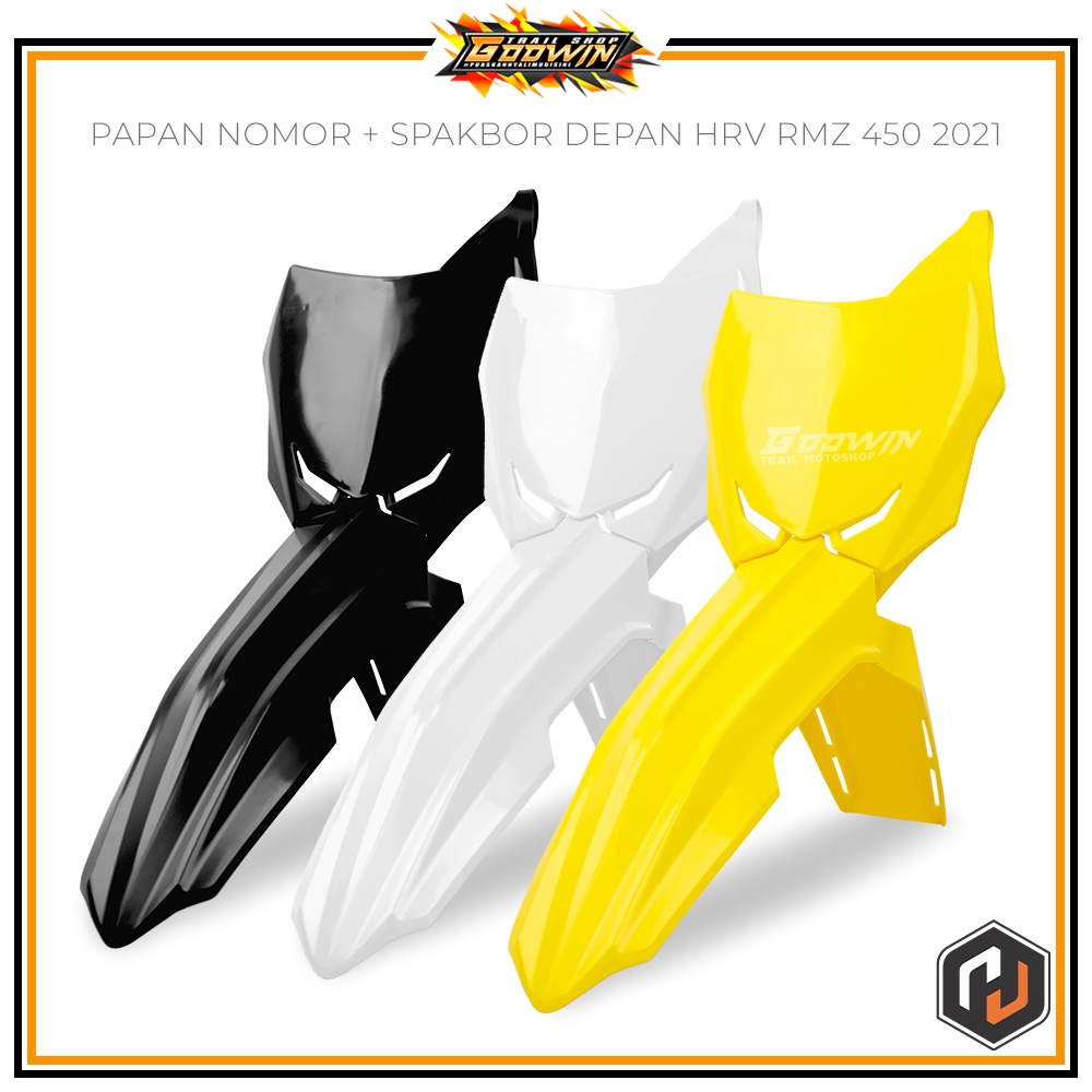 Sparkboard Slebor Spakbor Depan Papan Nomor RMZ 450 Front Fender HRV Motocross Original SUZUKI RMZ 250 450 2021 Universal KLX CRF 150L WR 155