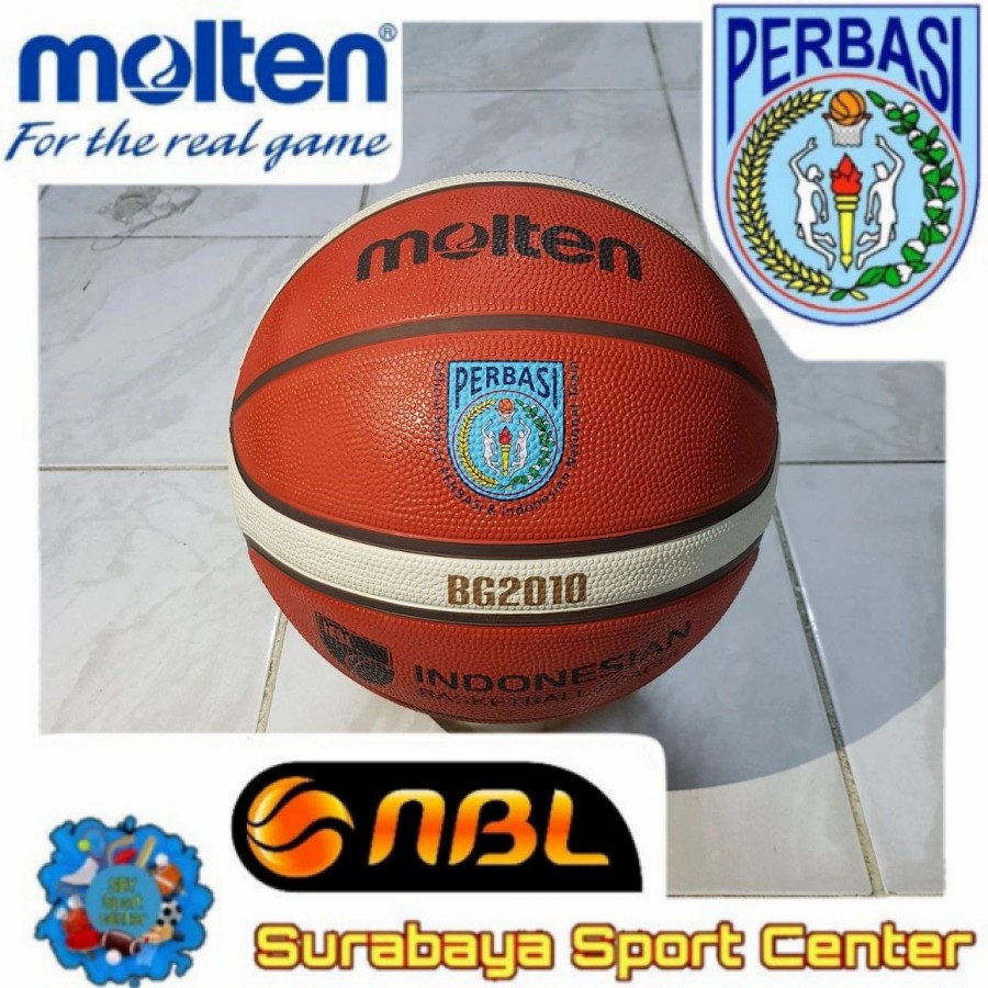 [ORIGINAL PRODUK] Bola Basket Molten Asli Tipe BG2010 Size 7 / Bundling Tas