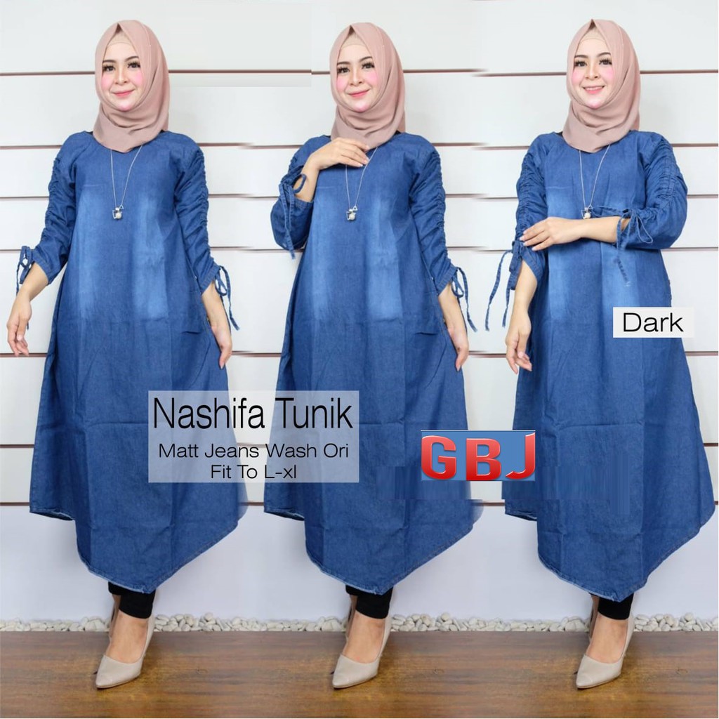 ORI/NASHIFA TUNIK/TUNIK JEANS/TUNIK NINEA BR