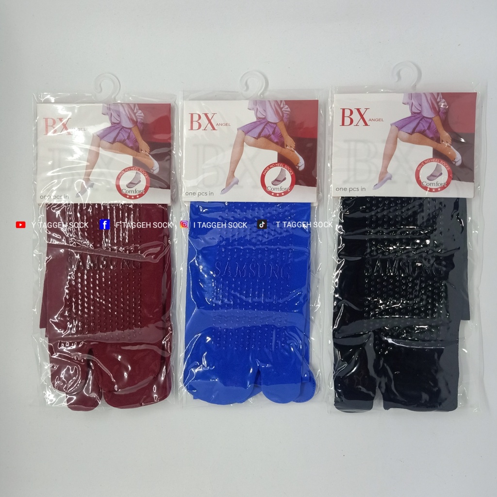 KAOS KAKI JEMPOL STOCKING SAMSUNG ANTI SLIP 3/4 POLOS WARNA/KAOS KAKI WANITA