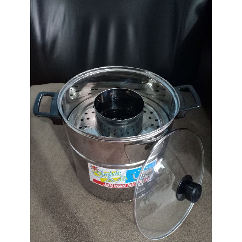 Dandang bakso tutup kaca 22cm