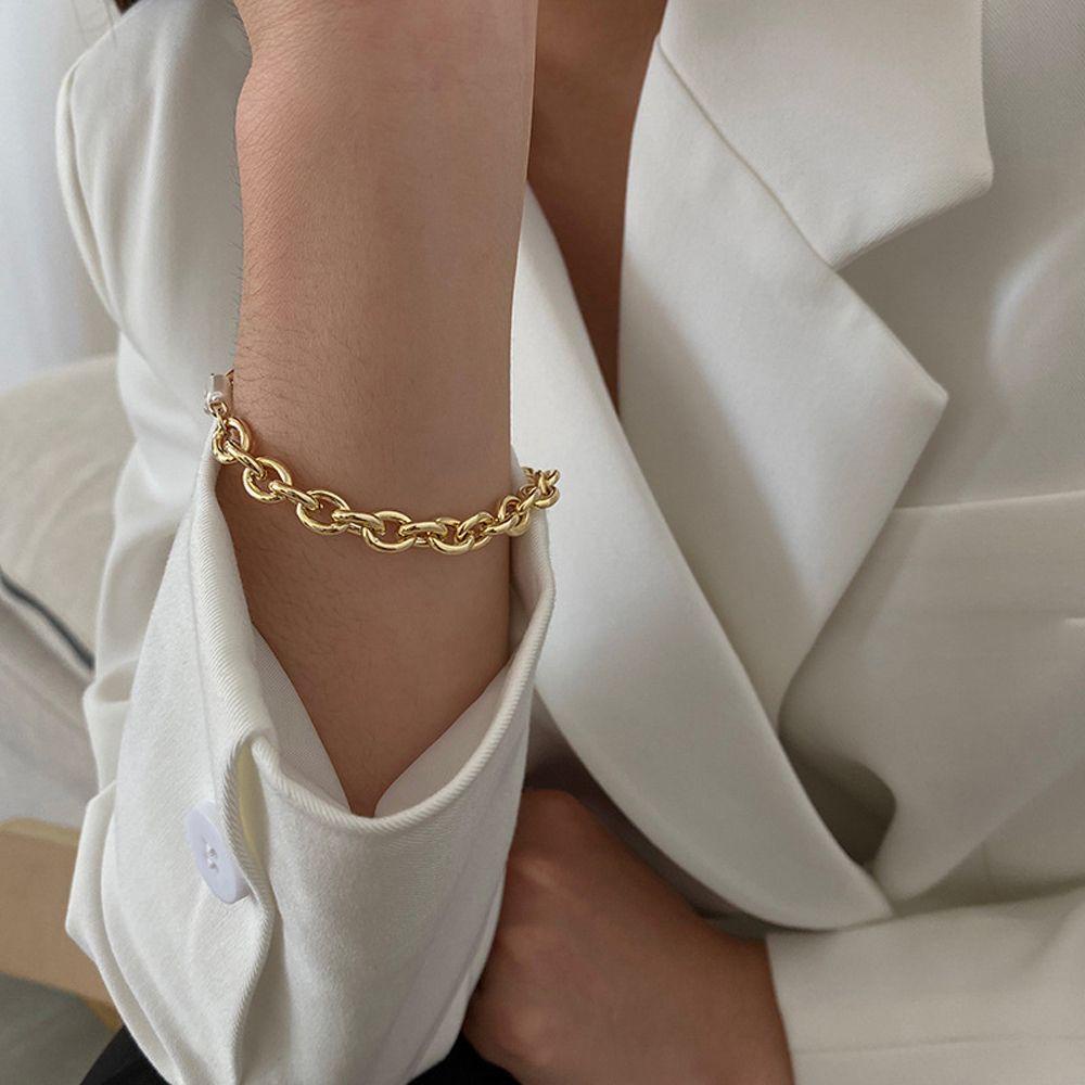 NEEDWAY Gelang Tangan Wanita Rantai Vintage Elegan Jewerly OT Gesper Wristbands