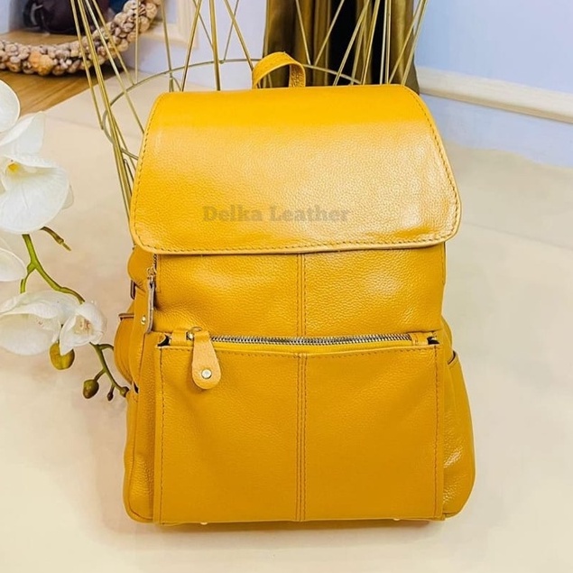 Tas Asli Kulit DL053 Wanita/ Tas Papirut Asli Kulit Sapi Garut/ Tas Ransel Bahan Kulit Sapi Asli 100