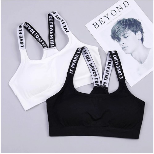 Sport Bra Kemben Push Up Import Busa Tanpa Kawat Pakaian Dalam Wanita Bralette Bra Cup Gym Fitness-2